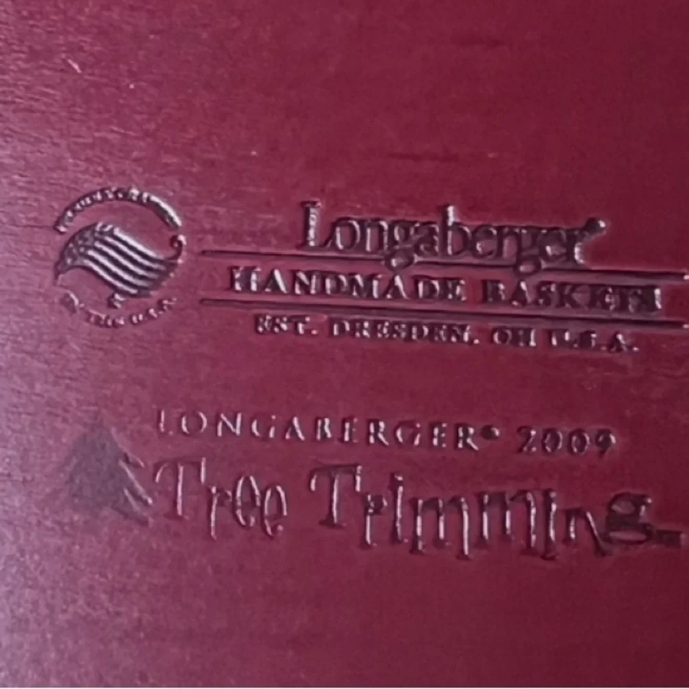 Longaberger 2009 Peppermint Twist Tree Trimming Basket‎ Combo 11th yr Collection